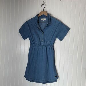 A Monday Copenhagen Simona Denim Shirt Dress Girls Size 10 Cottagecore Boho